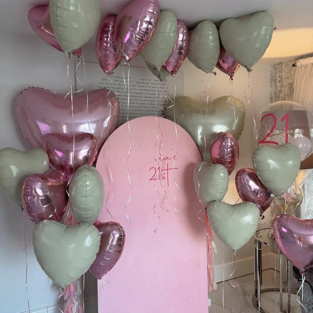 TAOYE baby pink heart foil balloons for charming birthday styling