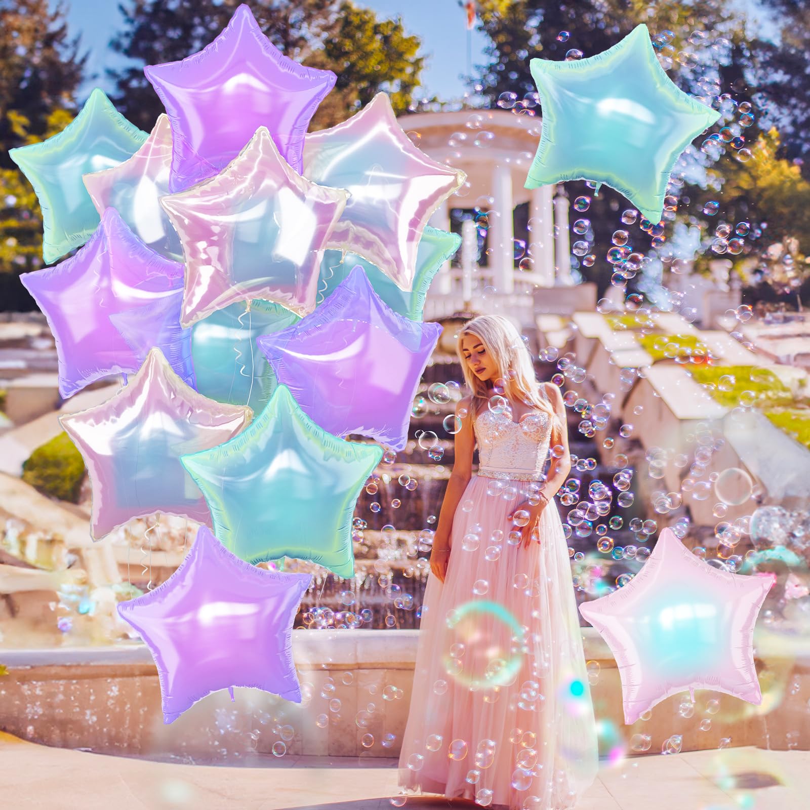 TAOYE birthday decor star balloons create a magical party atmosphere.
