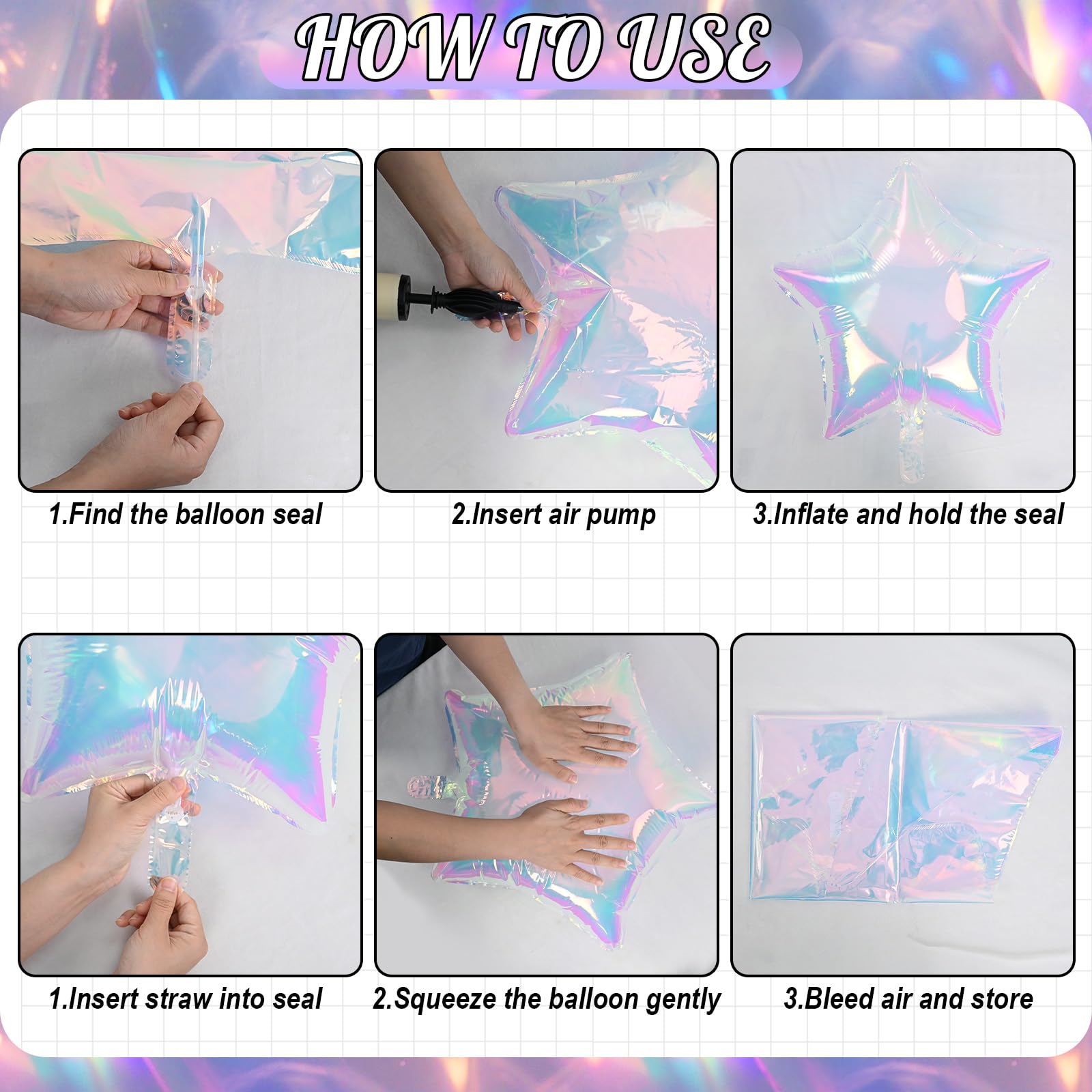 TAOYE birthday party foil star balloon set creates vibrant backdrops