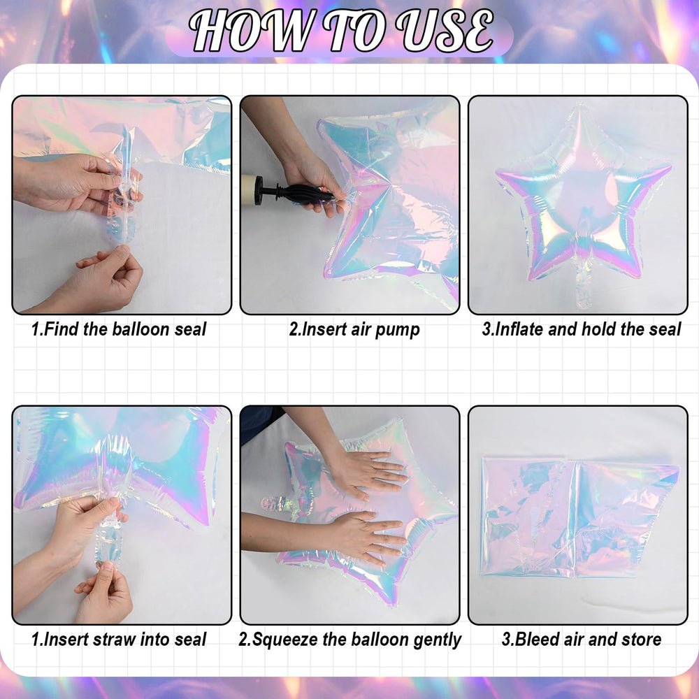 TAOYE birthday party foil star balloon set creates vibrant backdrops