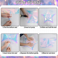 TAOYE birthday party foil star balloon set creates vibrant backdrops