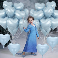 TAOYE birthday ice blue heart balloon complements winter party color schemes