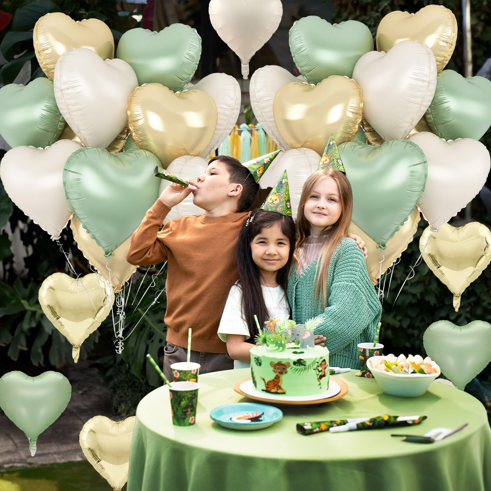 TAOYE cream heart balloons ideal for baby showers and celebrations.