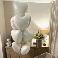 TAOYE cream heart foil balloons for birthday party decorations