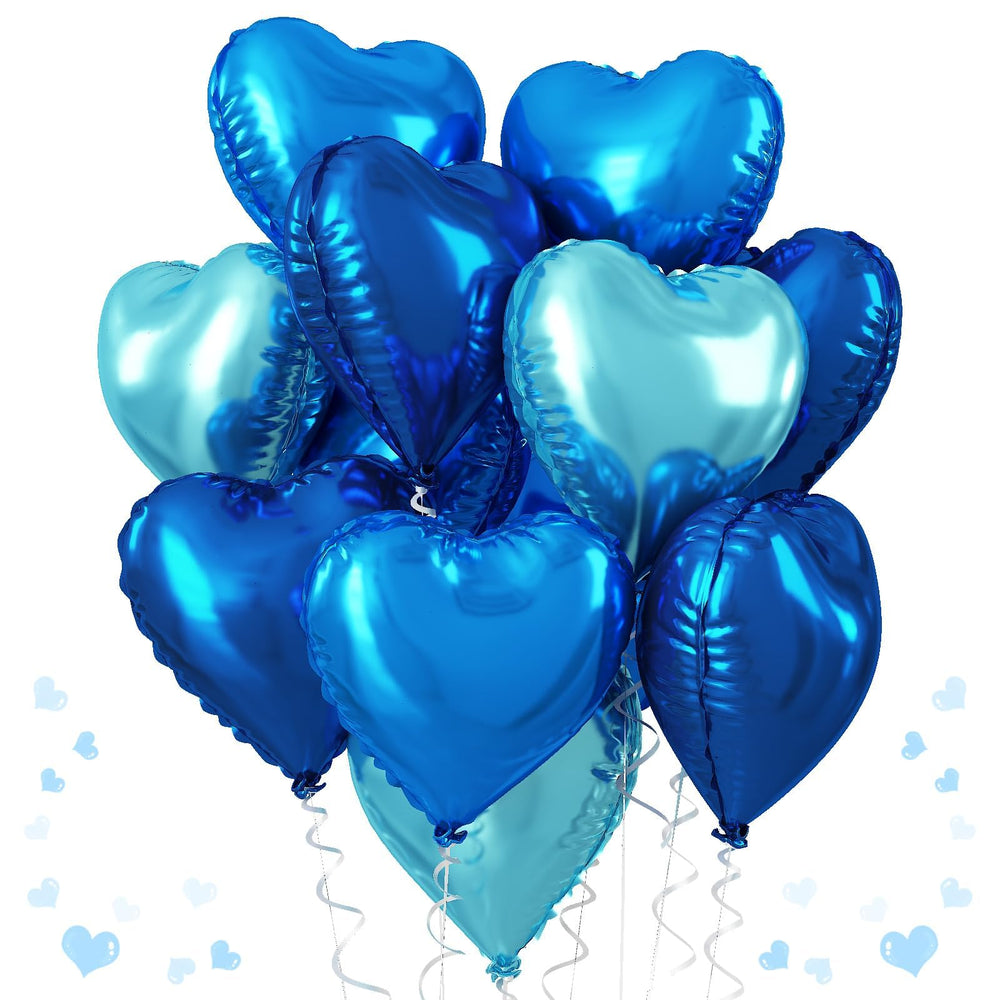 TAOYE dark blue heart foil balloon 18 inch adds elegant accent to celebrations.