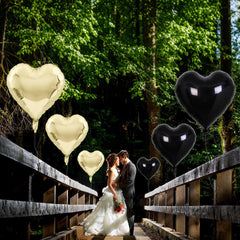 TAOYE easy inflate and self-seal heart balloons with straw
