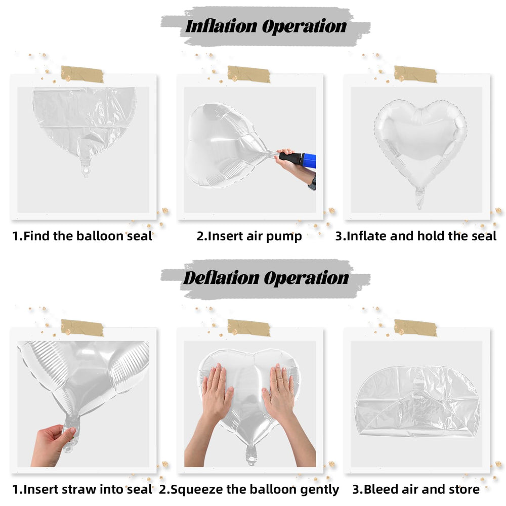 TAOYE reusable foil balloons with included ribbon for easy setup.