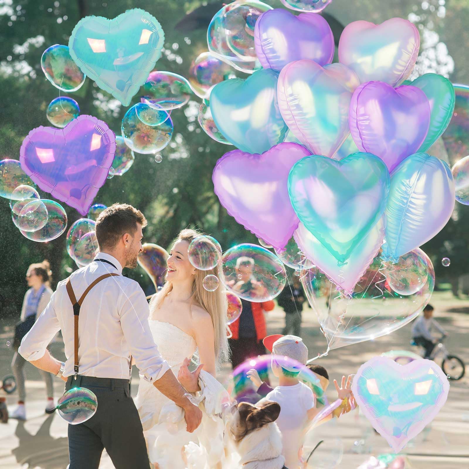 TAOYE gradient purple heart balloon brings magical princess vibes to events