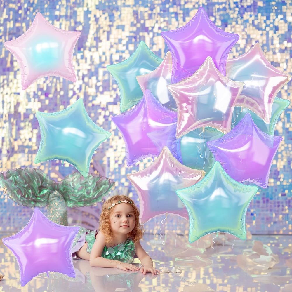 TAOYE gradient purple star balloons boost festive vibes at weddings.