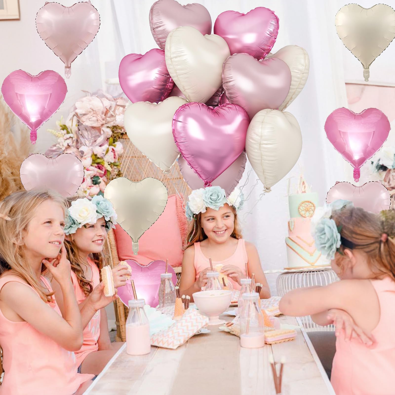 TAOYE heart balloon ribbon set helps craft bouquets and garlands