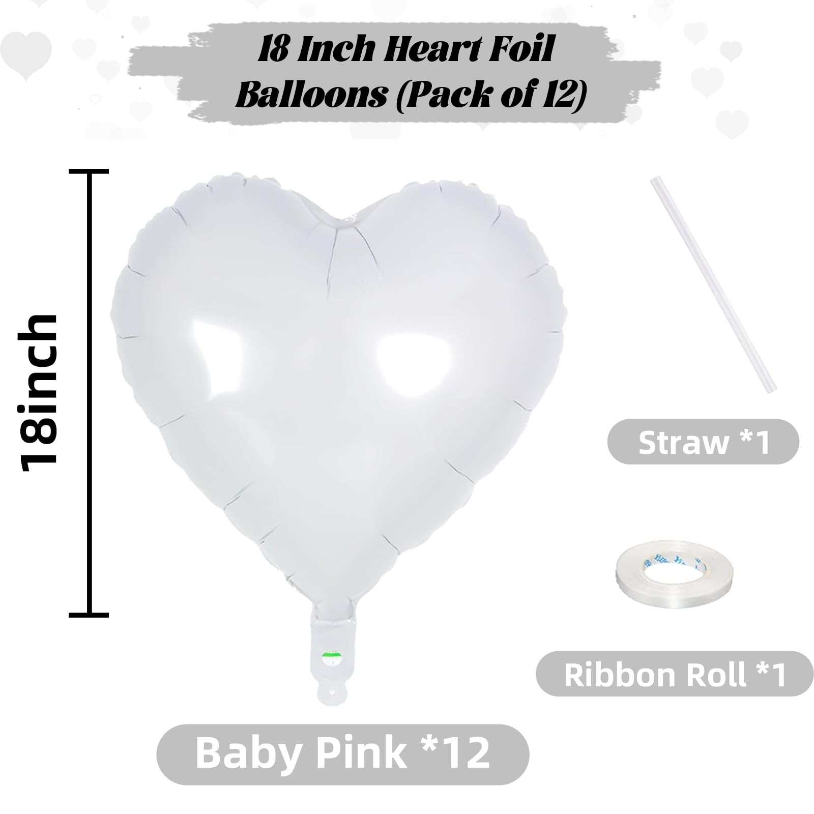 TAOYE Heart Foil Balloons Wedding Decor for romantic celebrations.