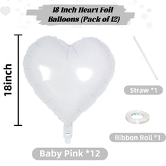 TAOYE Heart Foil Balloons Wedding Decor for romantic celebrations.