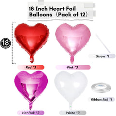 TAOYE hot pink heart balloons 18 inch brighten romantic celebrations.