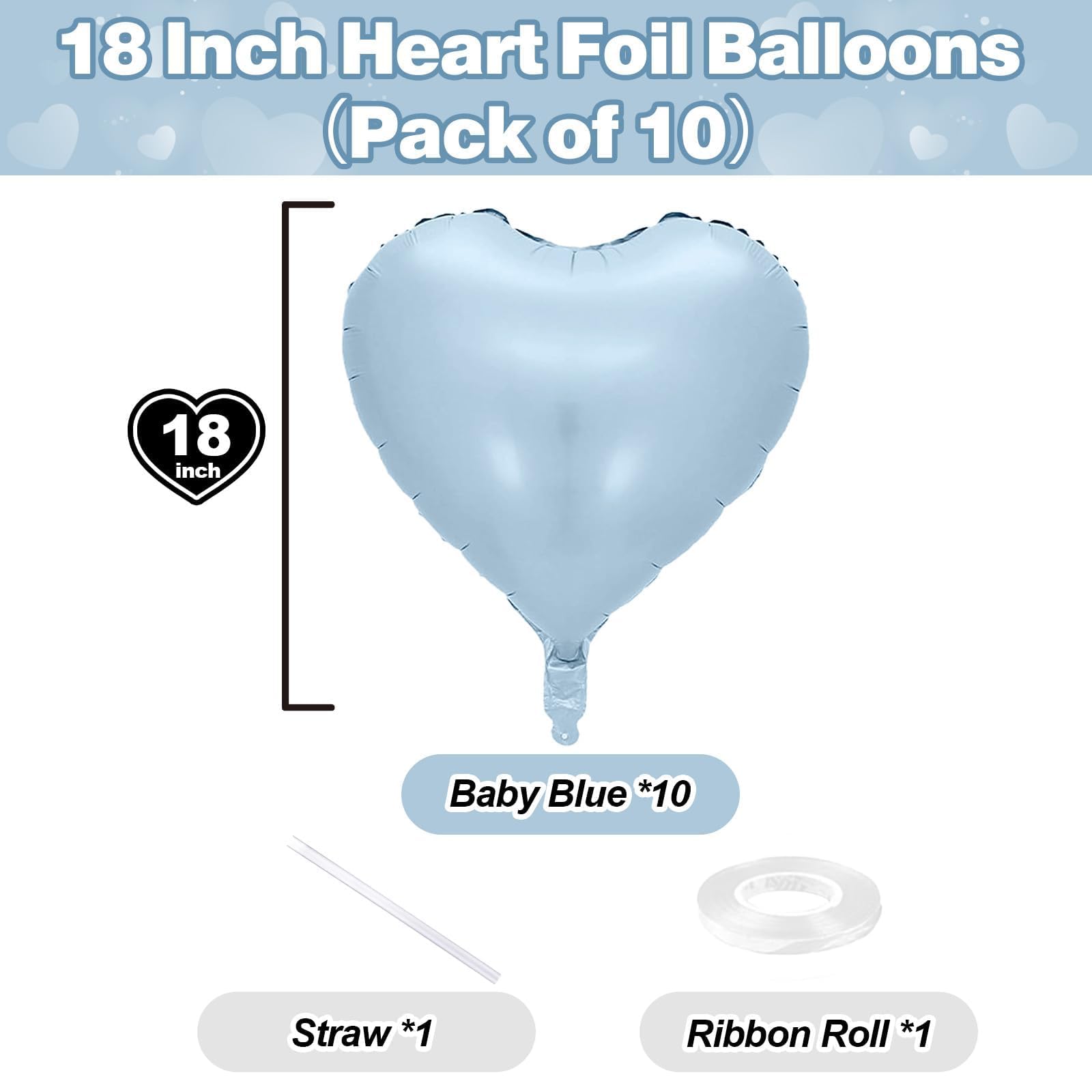TAOYE ice blue heart balloon floating with helium adds whimsy to celebrations