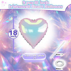 TAOYE gradient crystal heart foil balloon adds a sophisticated magical touch to parties