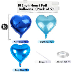 TAOYE light blue heart foil balloon 18 inch brings soft, festive mood to parties.