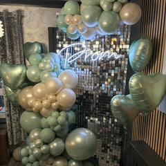 TAOYE light green heart-shaped mylar balloons floating for festive scenes.