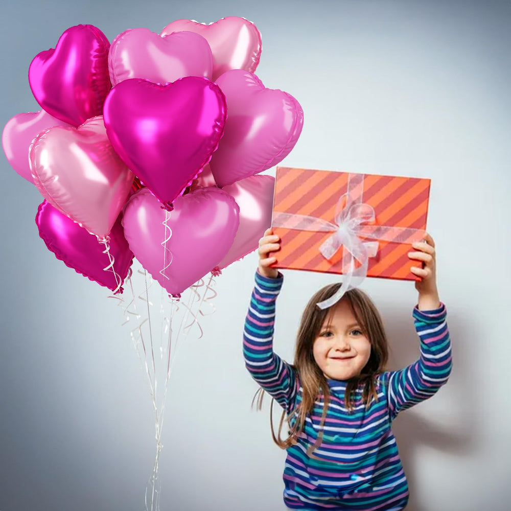 TAOYE light pink heart balloons create soft, elegant ambiance.
