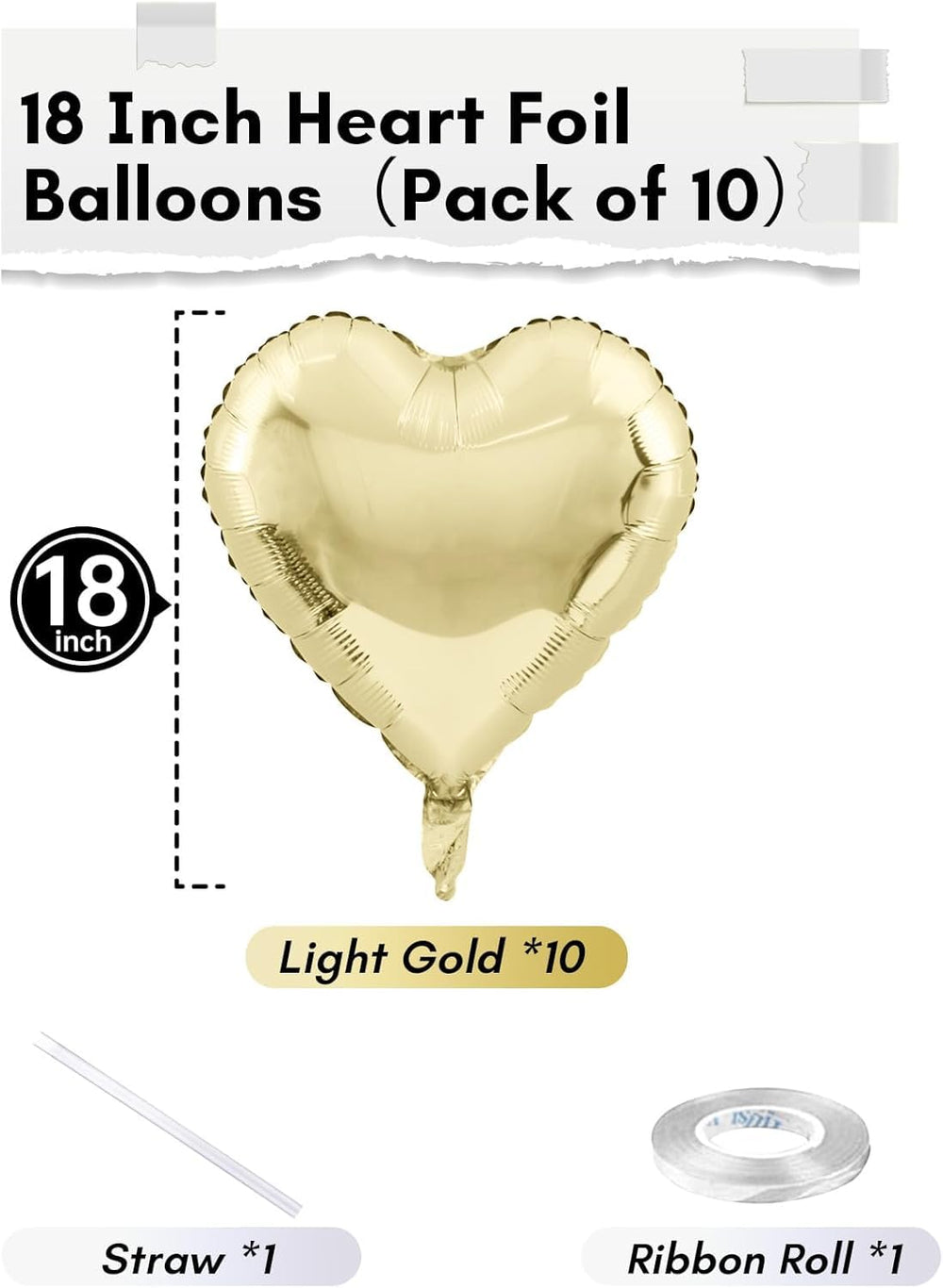 TAOYE light-yellow foil heart balloon brightens festive décor.