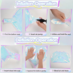 TAOYE iridescent heart balloons decorate a stylish party setup