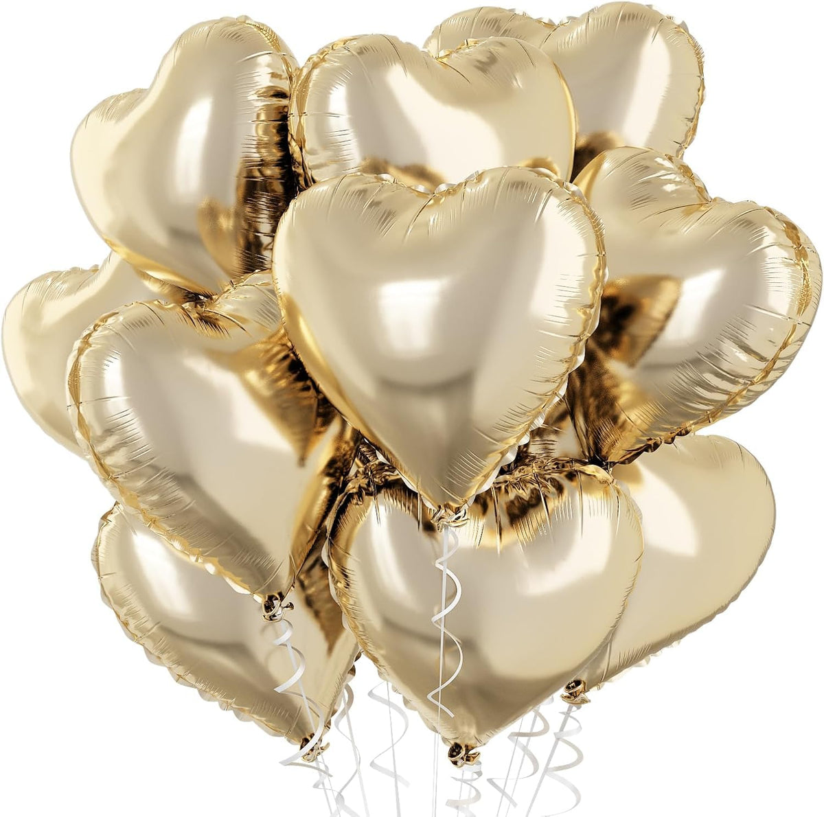 TAOYE pastel gold heart balloons 18in add elegant ambiance to parties.