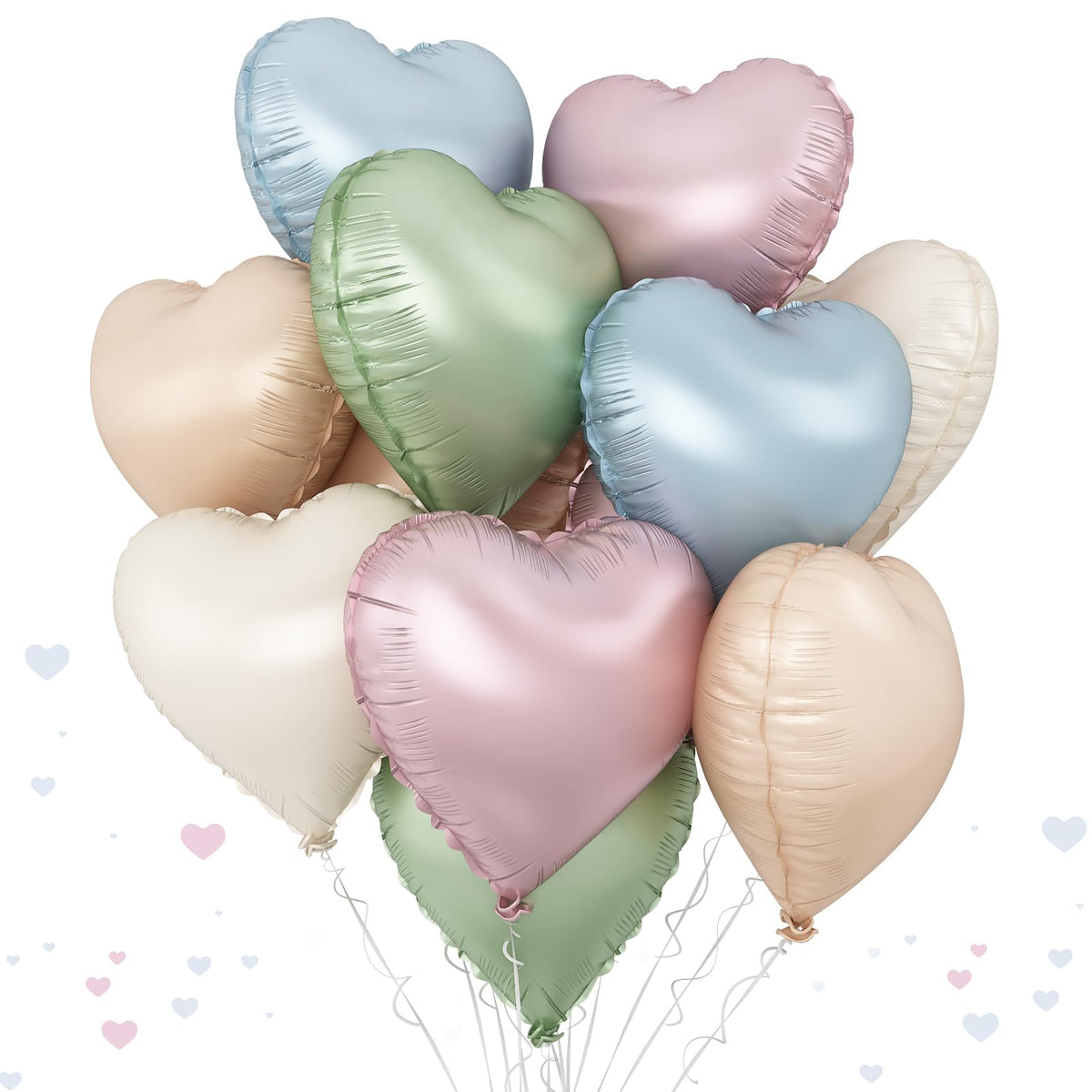 TAOYE pastel heart foil balloon in baby blue for bright birthday decor and photo moments