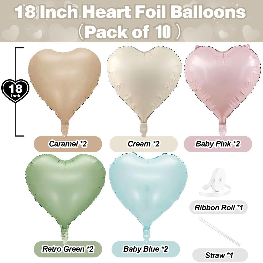 TAOYE pastel heart foil balloon in baby pink ideal for baby showers and romantic settings