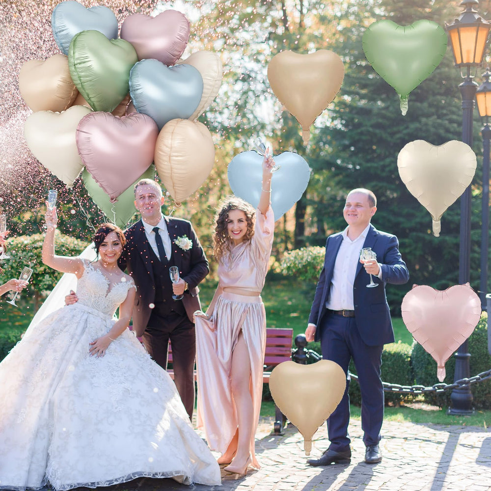 TAOYE rainbow-colored heart balloons for versatile party styling