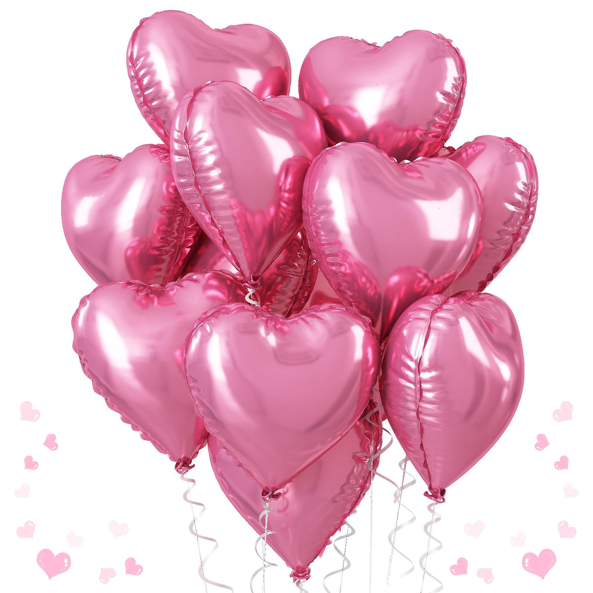 TAOYE pink heart balloons 18-inch pack creates romantic ambiance for weddings
