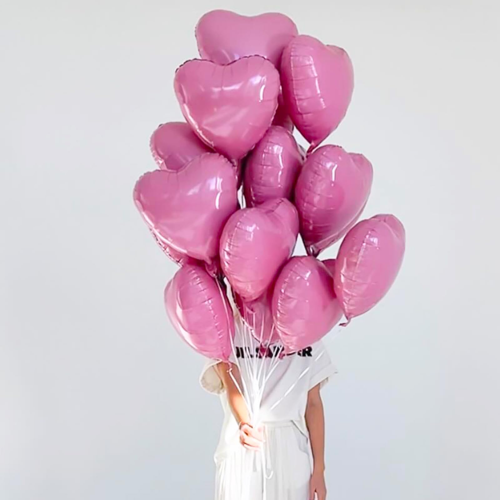 TAOYE pink heart balloons decorating wall and window for cute indoor decor