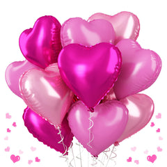 TAOYE pink mixed heart balloons for romantic party decor and vibrant photos.