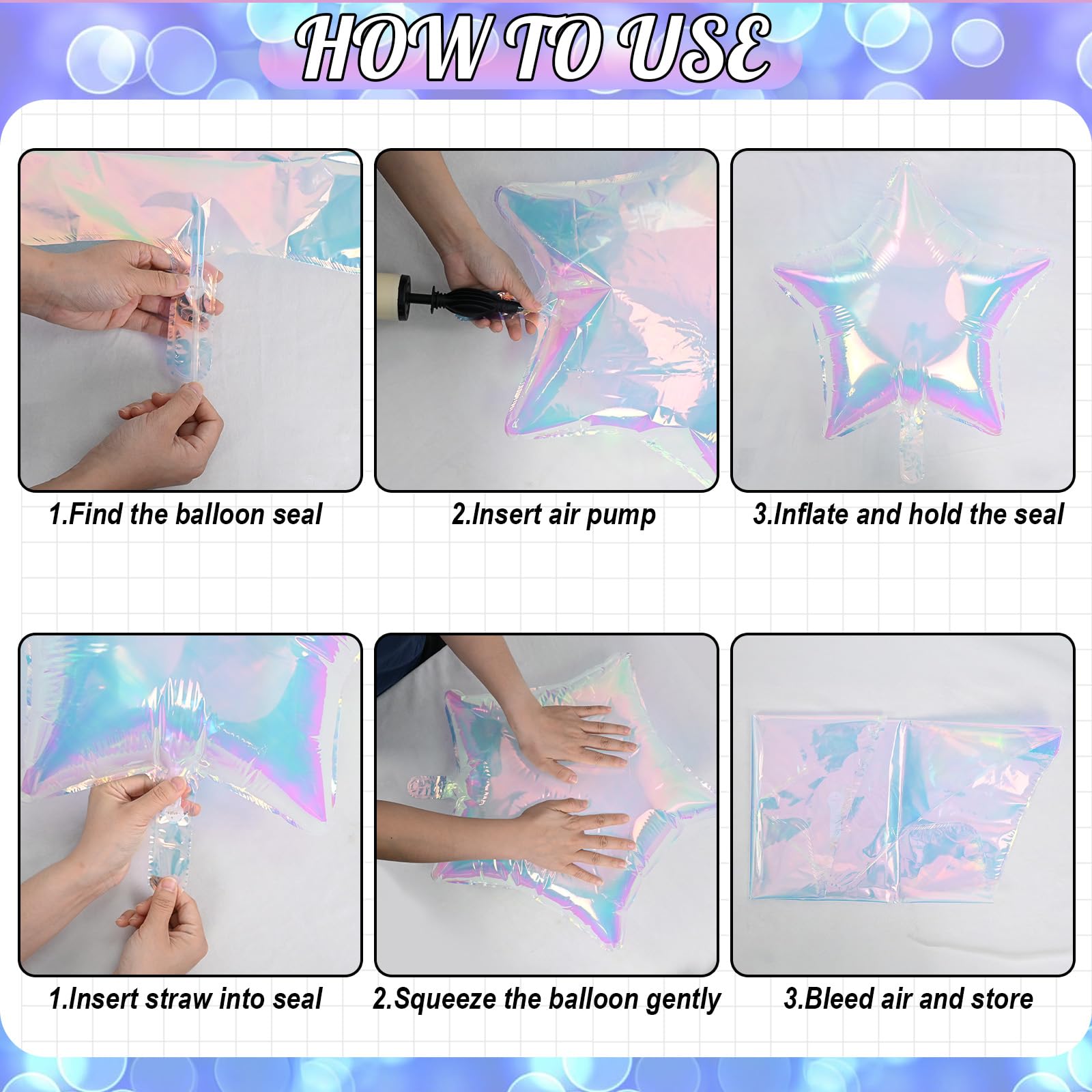 TAOYE premium foil star balloons durable and reusable for future events.