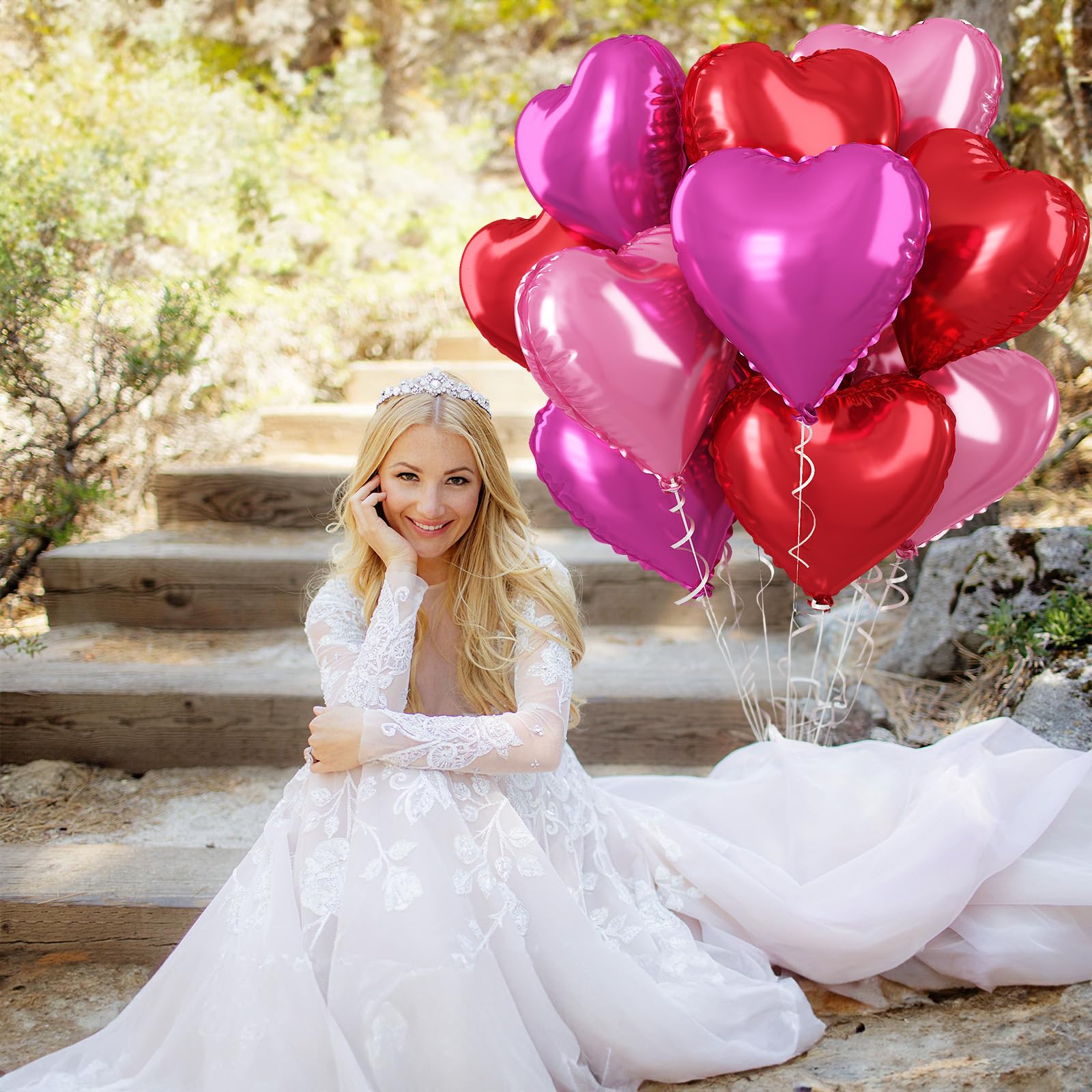 TAOYE reusable foil heart balloon reduces waste with multiple uses