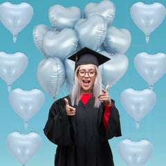 TAOYE 18in heart balloons with ribbon for instant decor