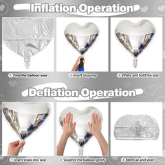 TAOYE heart balloons inflate with helium or air for floating effects