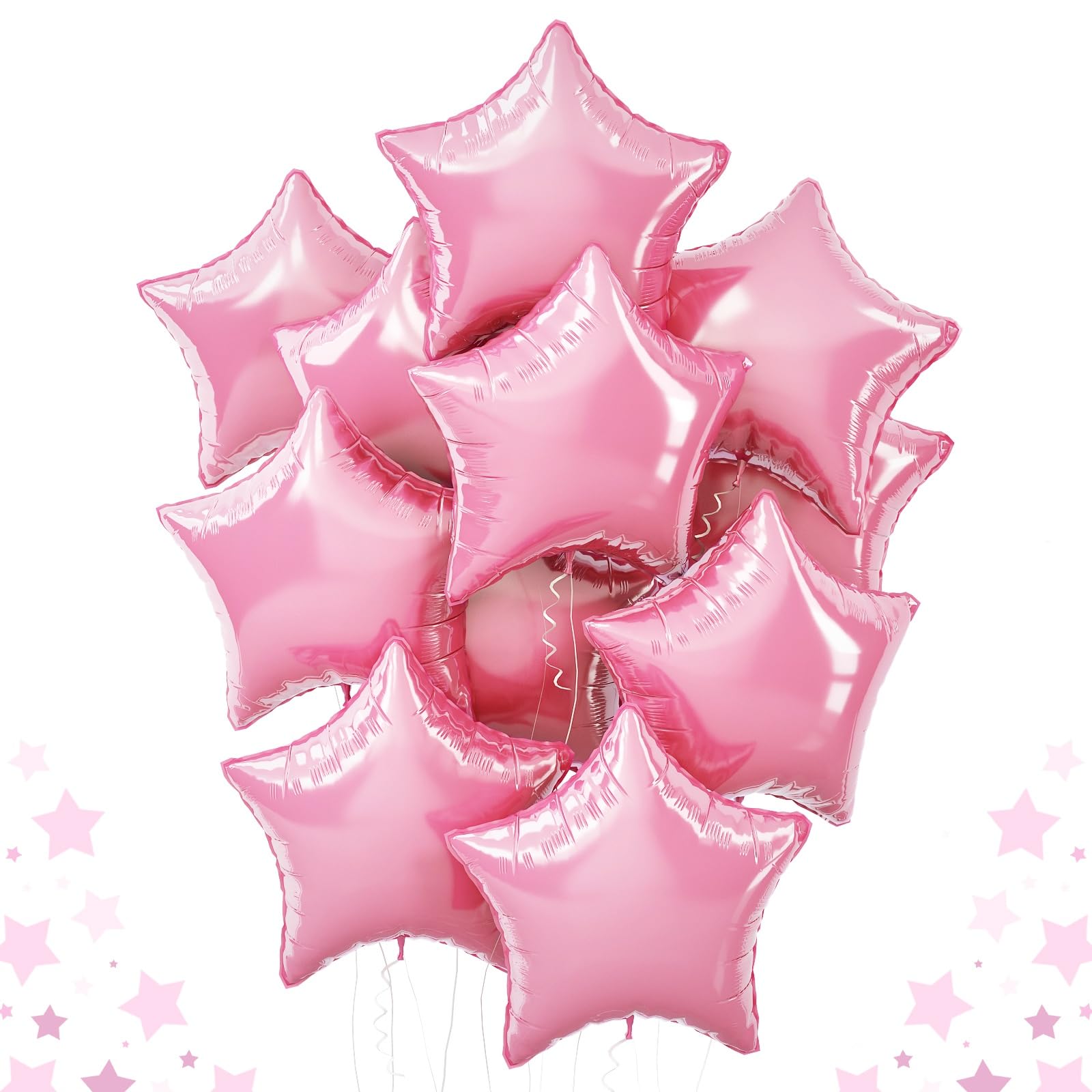 TAOYE star balloons 18 inch light pink for festive birthday decor.