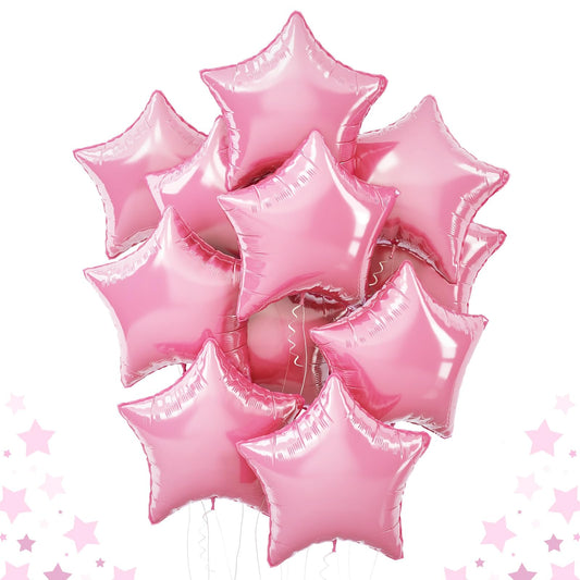 TAOYE star balloons 18 inch light pink for festive birthday decor.