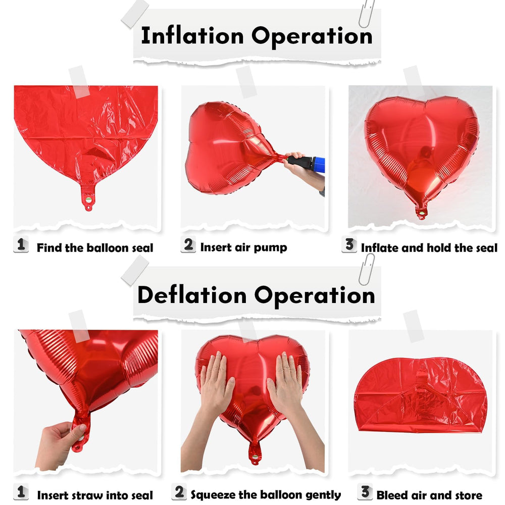 TAOYE Valentine and wedding decor ideas with heart balloons