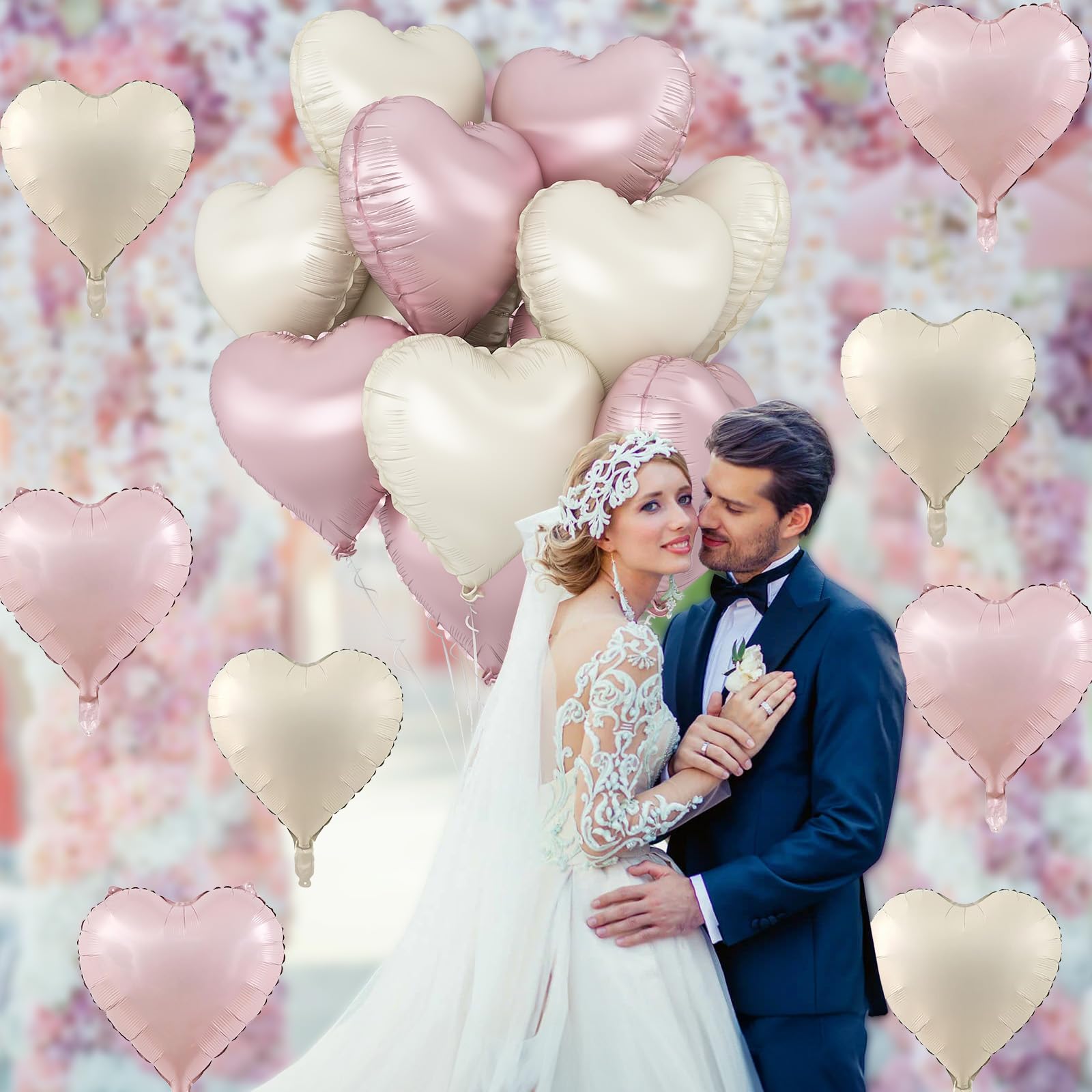TAOYE wall and window ready heart balloons for backdrops.