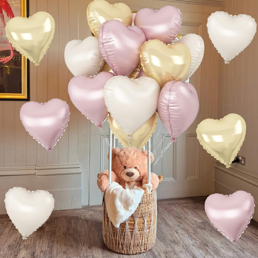 TAOYE wedding and baby shower decor with heart balloons.