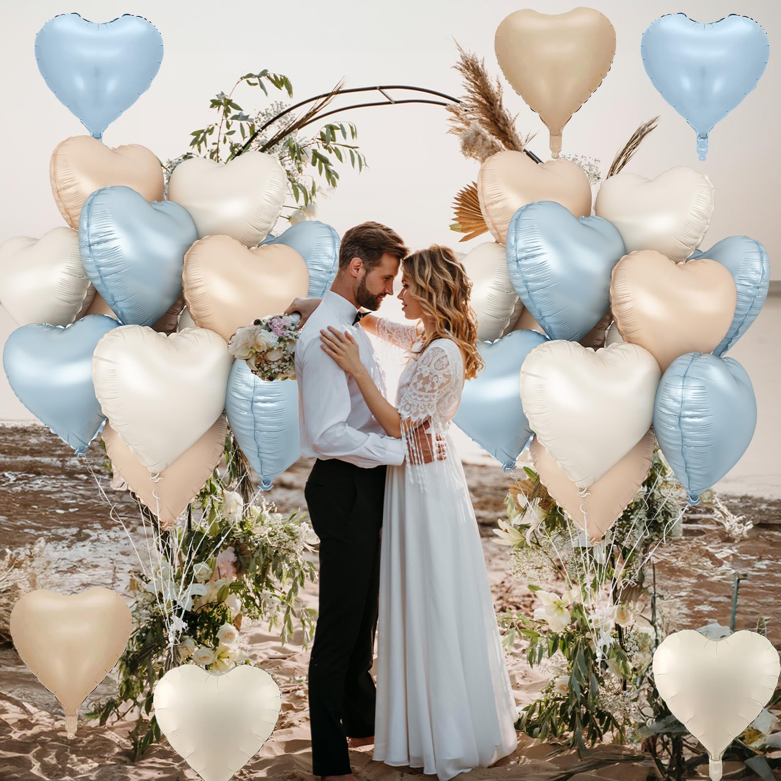 TAOYE white foil heart balloon 18in versatile decor for celebrations