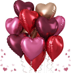 TAOYE wine red heart balloon 18 inch for romantic wedding decor