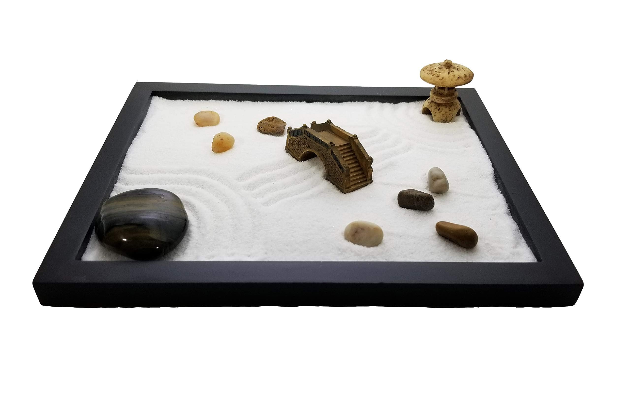 Tapbull Zen Sand Garden on desk supports quick stress relief.