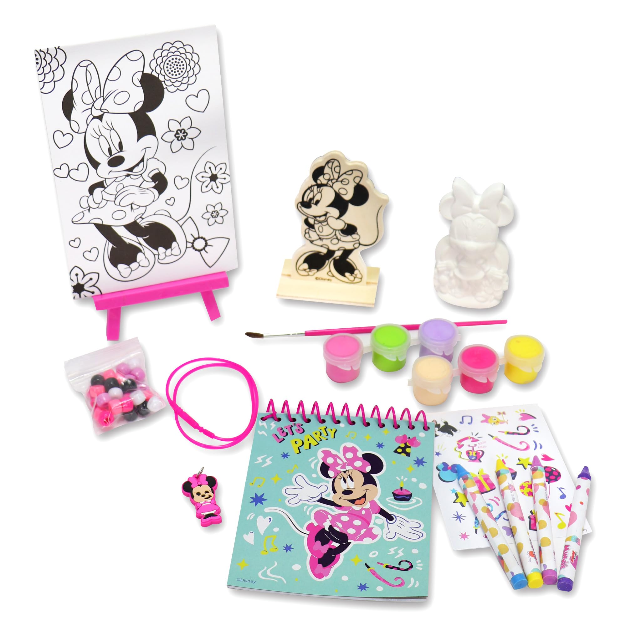 Activity pad with stickers from Tara Toys Minnie Mouse kit for decorating pages.