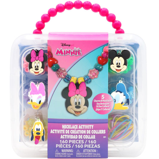 Tara Toys Minnie Mouse Necklace Activity Set with colorful beads for creative jewelry making.