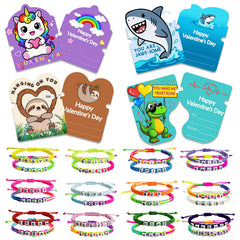 Taranovi valentines bracelets 24-pack in vibrant colors, ideal for classroom gift exchanges.