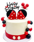 Tarocynn mouse ears and bows topper for cute birthday cake photos