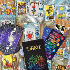 Tarotika Learning Tarot Deck 350gsm stock ensures durability and satisfying shuffles.