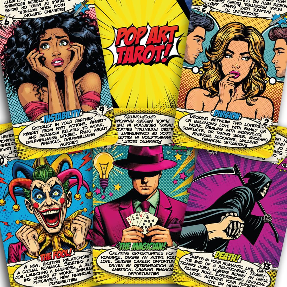 Tarotika Pop Art Deck card 01 with bold imagery for quick, intuitive readings.