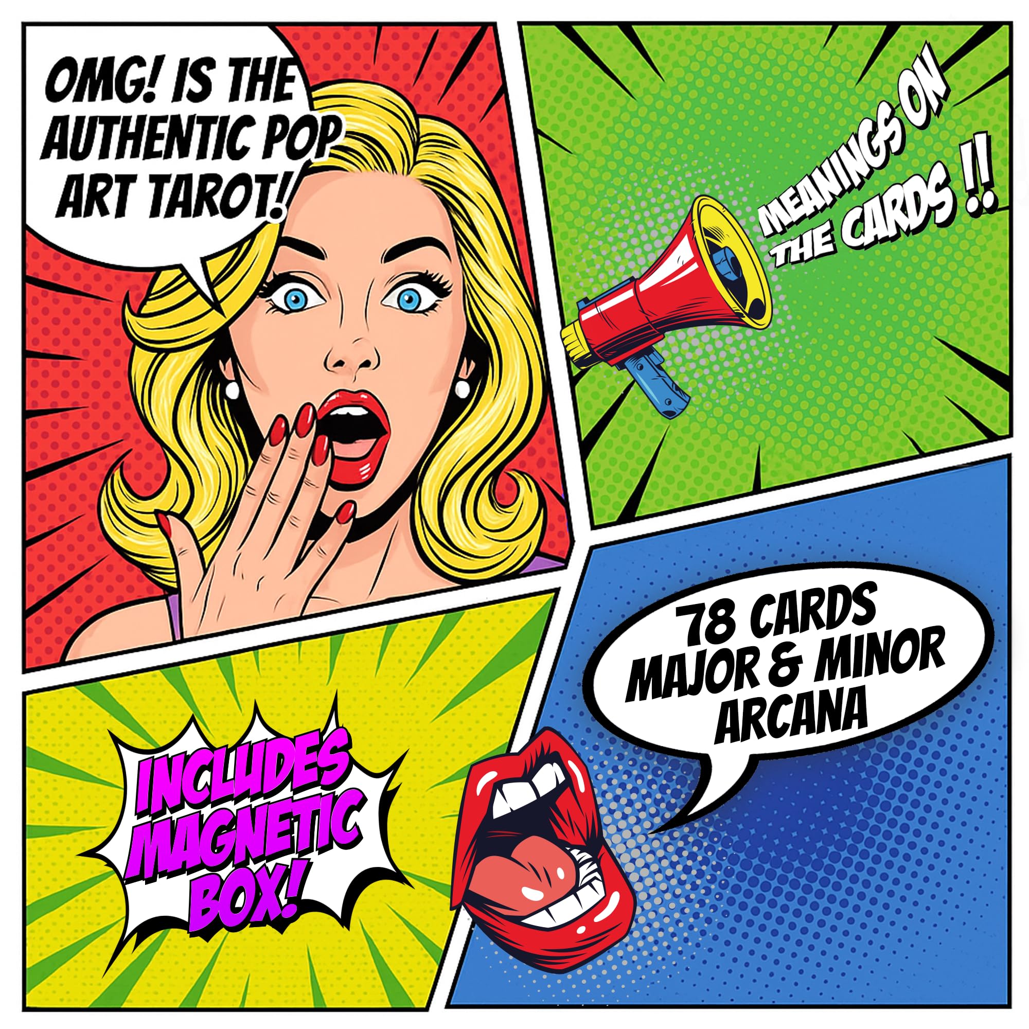 Tarotika Pop Art Deck card 02 featuring vibrant symbolism for reflective practice.